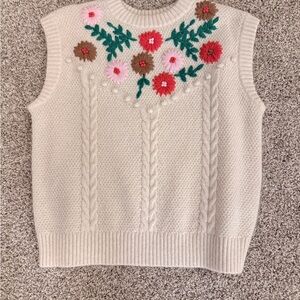 Boden Embroidered Cable Tank